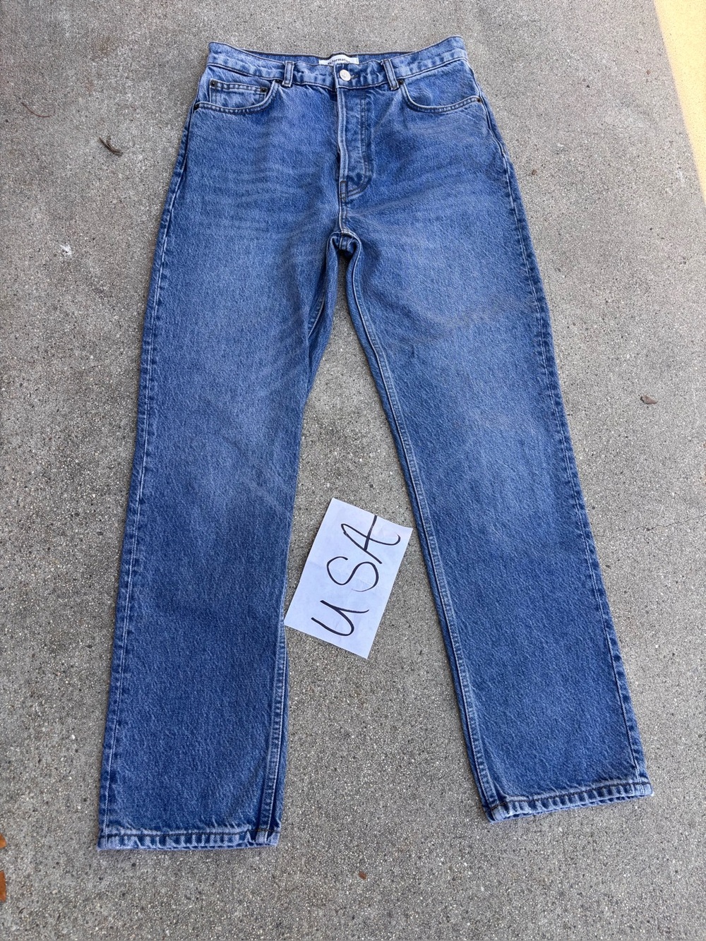 Vintage 90s Reformation Womens Blue Cotton Straight Jeans High Rise Size 28 28x2